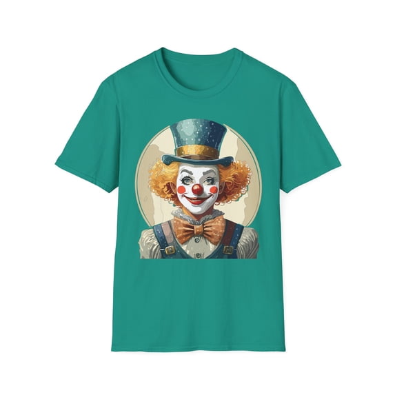 Clown Shirt, T Shirt with Clown, Funny Man Shirt, Tee Shirt with Funny Man, Circus Shirt, Shirt with Circus, Scary Man Shirt, Shirt with Scary Man