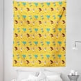 thumbnail image 1 of Clown Tapestry, Birthday Party Themed Continuous Pattern of Balloons Flags and Circus Animals, Fabric Wall Hanging Decor for Bedroom Living Room Dorm, 5 Sizes, Mustard Multicolor, by Ambesonne, 1 of 1