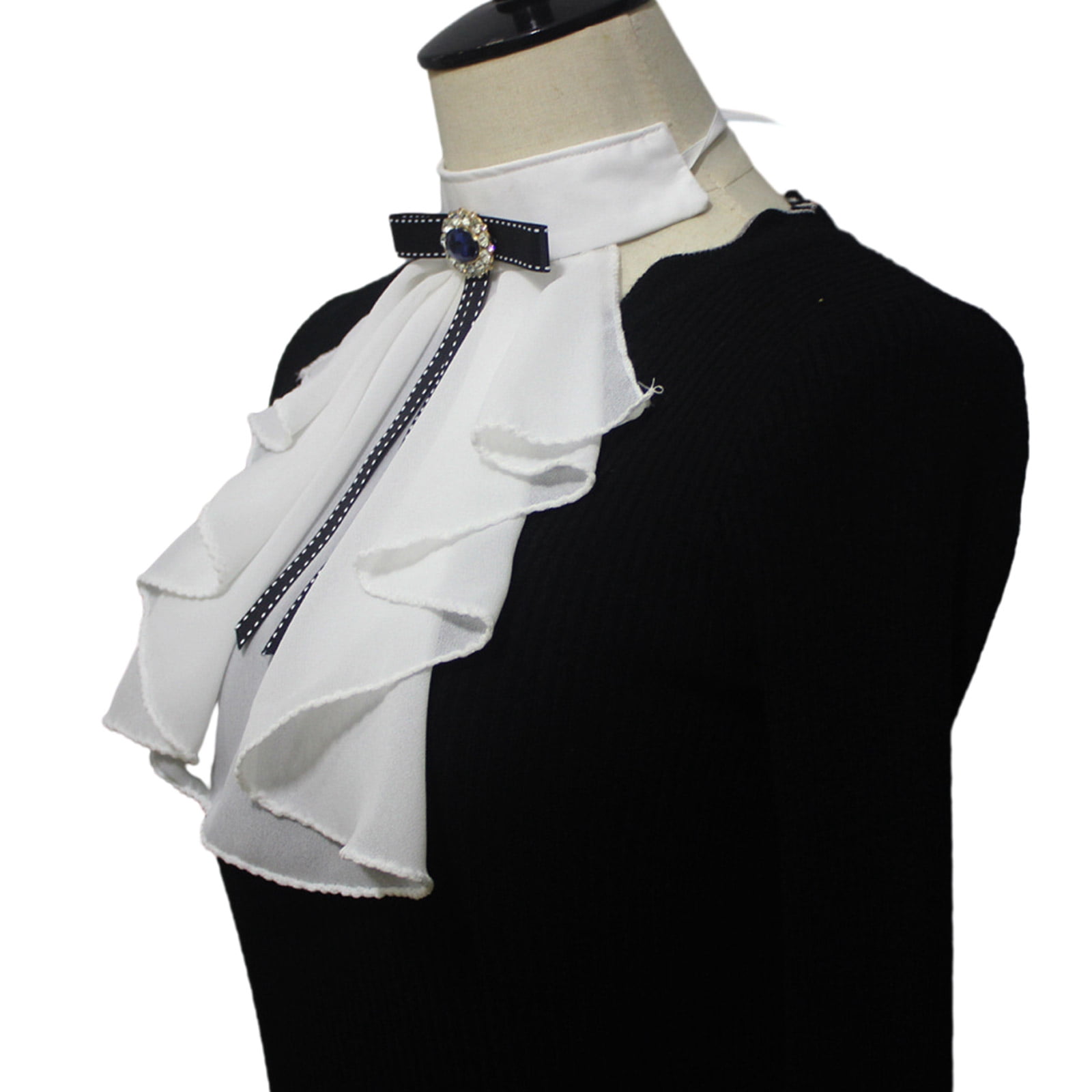 Clown Tulle Ruffled Collar Vintage Neck Ruff Chiffon Collar Halloween ...