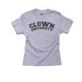 thumbnail image 1 of Clown University - Simple Large College Print Boy's Cotton Youth Grey T-Shirt, 1 of 2