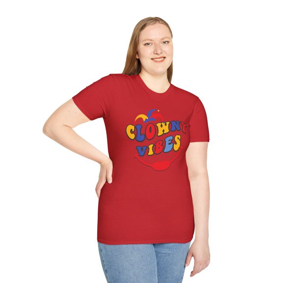 Clown Vibes, Gildan Unisex Softstyle T-Shirt, Funny Graphic Tee, S-3XL