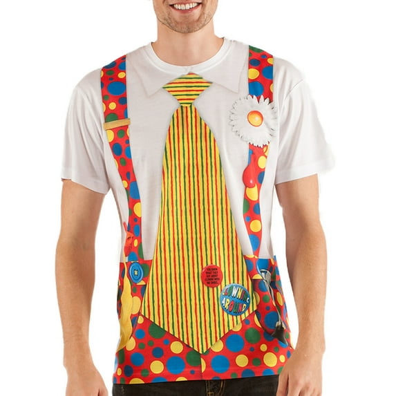 Clown With Big Tie Costume Tee (Front/Back) Apparel Sublimated - Sublimation