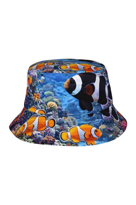 Clownfish Coral Reef Fisherman's Hat Lightweight and Breathable Sun Hat Suitable for Both Men and Women