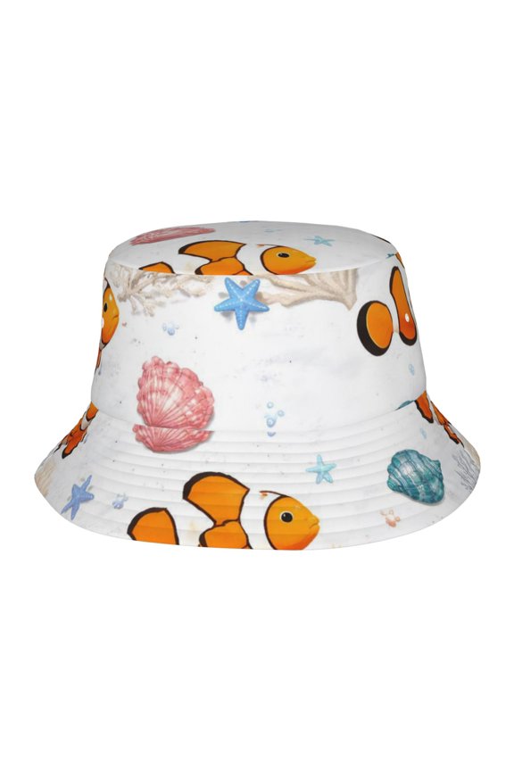 Clownfish Ocean Art Fisherman's Hat Lightweight and Breathable Sun Hat Suitable for Both Men and Women