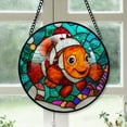 thumbnail image 1 of Clownfish Ornament Christmas 2025, Clownfish Stained Glass Window Hanging – Artistic and Colorful Glass Piece, Perfect Holiday Gift Idea, 1 of 5