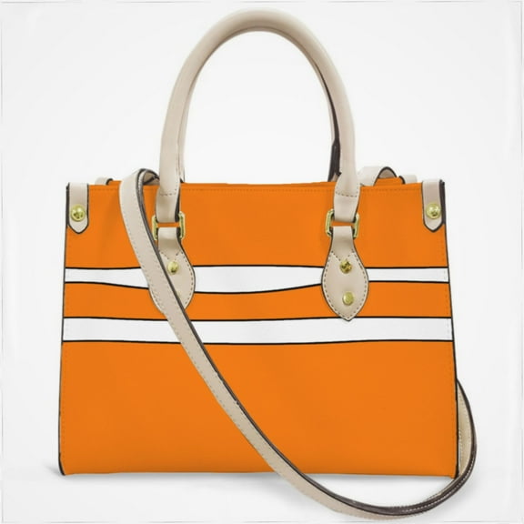 Clownfish Pattern Orange White Cross Body Bags For Women Small Leather Female Handbags Fashion Top-Handle Totes