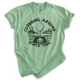 thumbnail image 1 of Clowning Around Since 1986 Shirt, Unisex Women's Men's, Horror Movie Book Spooky Clown Film Halloween, Heather Apple Green, Medium, 1 of 6