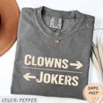 thumbnail image 1 of Clowns to the Right Jokers to the Left T-Shirt Funny Quote Shirt Retro Gift Trendy Graphic Tee for Friends, 1 of 4