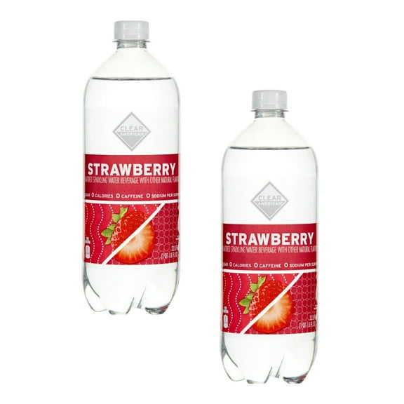 Clr. American Sparkling Water, Strawberry 33.8 fl oz, (Pack of 2)
