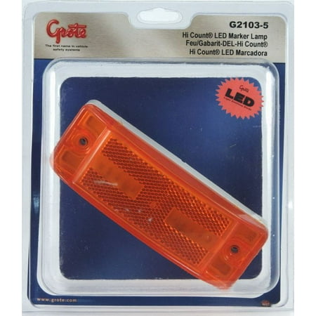 Clr/Mkr Lamp, Yel, Hi Count Led Lamp, Turtleback Ii Series, Retail Pk (G2103-5)