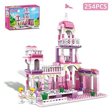 Cltoys Girls Building Blocks Toys 254 Pieces Princess Castle Toys For Girls Pink Palace Kings Banquet Bricks Toys Construction Play Set For Kids Age 612 And Up