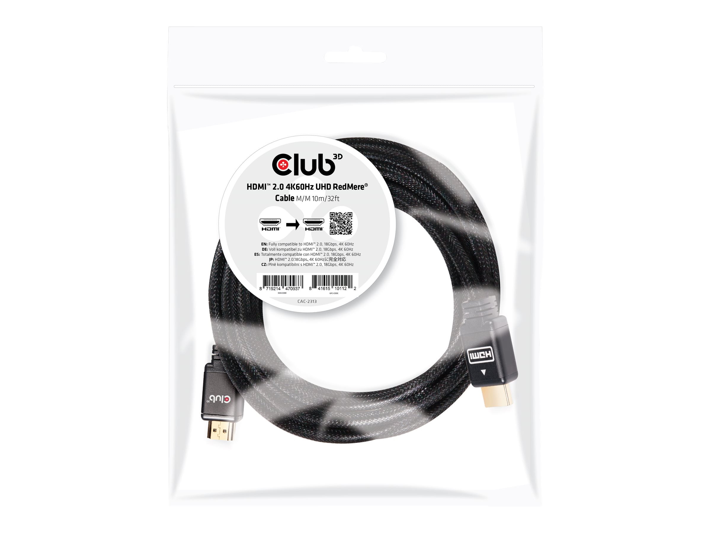 Club 3D Cac-2313 Hdmi Audio/Video Cable With Ethernet