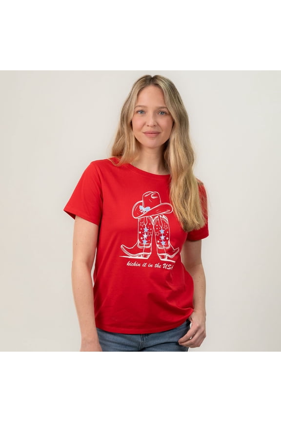 Red Kickin' Boots Tee