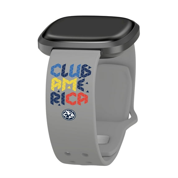 Club America HD Watch Band Compatible with FitBit Versa 3 & Sense (20mm Short Stadium Text)