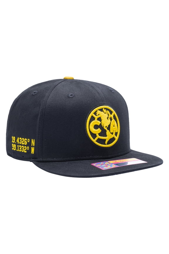 Club America - Locale Flat Peak Snapback Hat (Fan Ink)