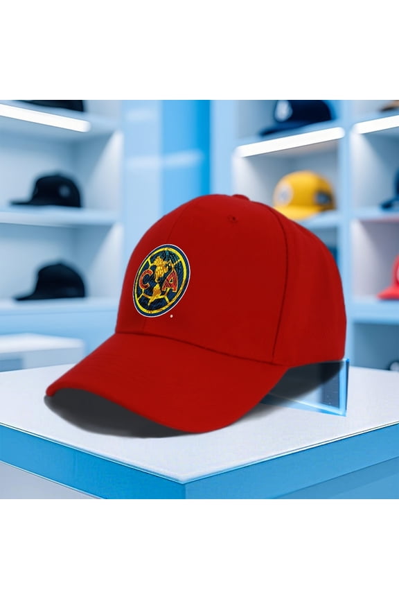 Club America Logo Adjustable Polyester Baseball Cap Lightweight Trucker & Fishing Style Hat, MultiColor Sporty Design, Machine Washable for Streetwear, Cycling & AllSeason Outdoor Activities, Str