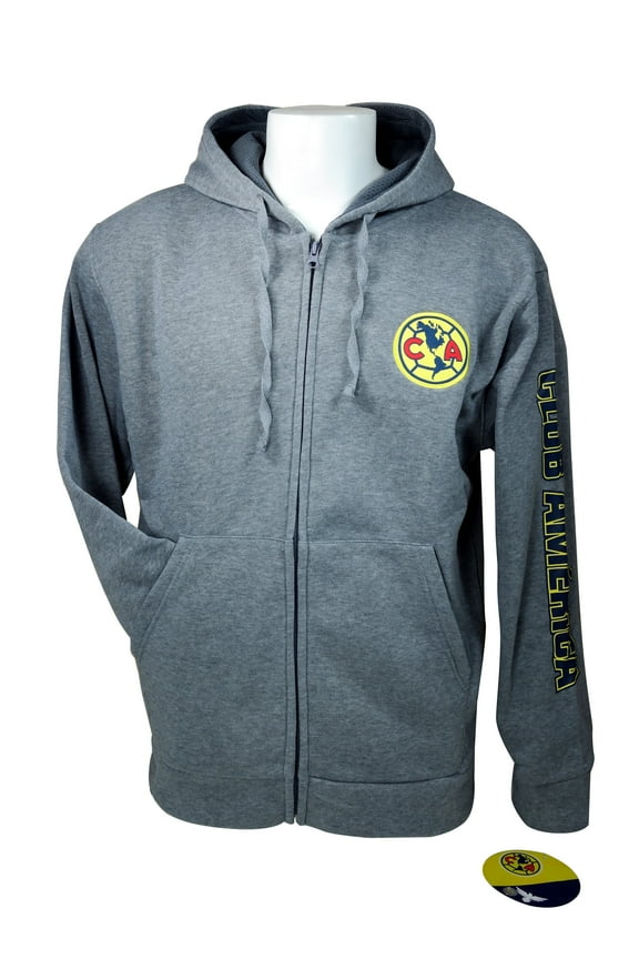 Club America Zipper Front Fleece Jacket Sweatshirt Official License Soccer Hoodie Ex-Large 014