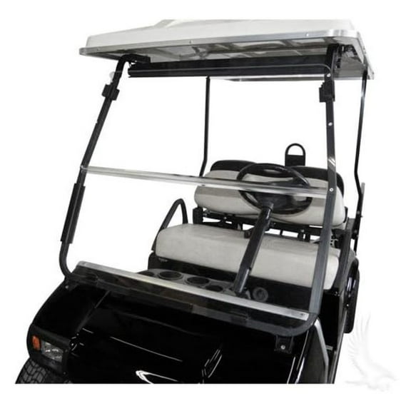 Club Car DS 2000.5 to Current Clear Fold Down Impact Resistant Windshield for CC DS 2000.5 to Current Golf Cart