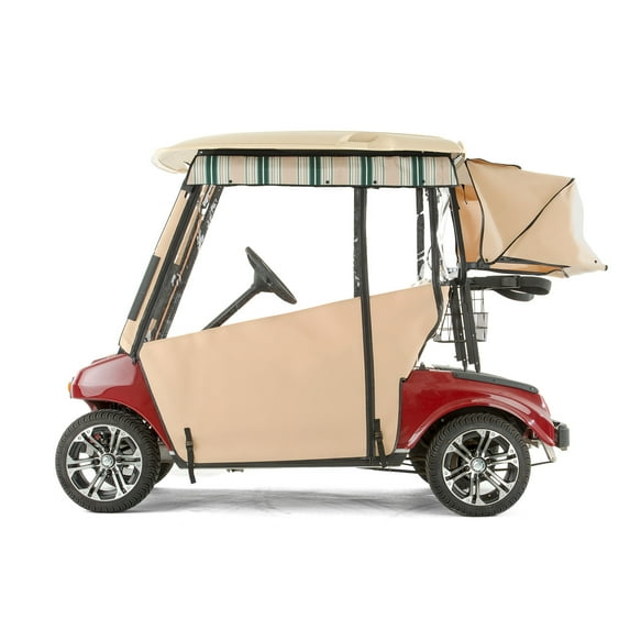 Club Car DS Golf Cart PRO-TOURING Sunbrella Track Enclosure - Linen