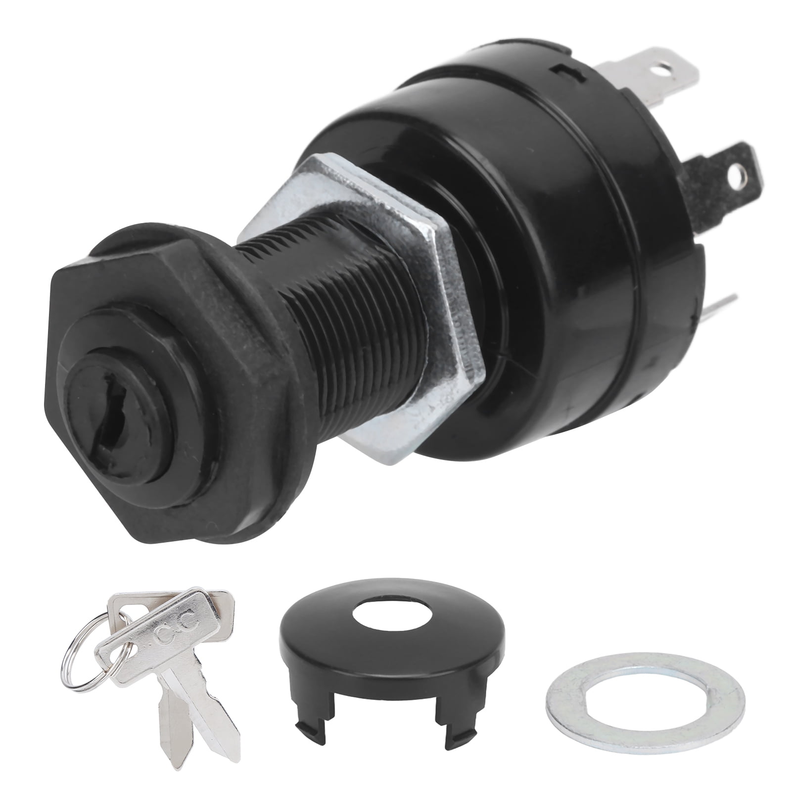 Club Car Precedent Gas Ignition Switch 4 Pin Replacement with 2 Keys