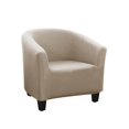 thumbnail image 1 of ﻿ Club Chair Slipcover, 1 Piece Black Stretch Barrel Chair Slipcover with Arms, Tub Soft Armchair Sofa Cover Set Removable Couch Furniture Protector for Living Room Hotel, 1 of 9