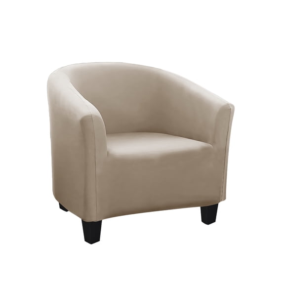  Club Chair Slipcover, 1 Piece Black Stretch Barrel Chair Slipcover with Arms, Tub Soft Armchair Sofa Cover Set Removable Couch Furniture Protector for Living Room Hotel