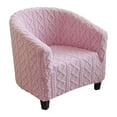 thumbnail image 1 of Club Chair Slipcover 1 Piece, Plush Tub Chair Slipcover Stretch Tub Chair Cover Soft Club Chair Cover with Elastic Bottom-Blue-1 Piece, 1 of 8