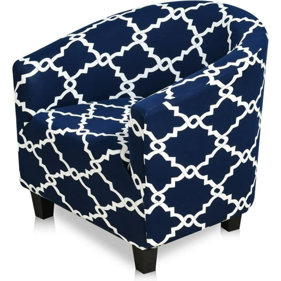 Club Chair Slipcover, High Stretch Tub Chair Cover, Universal Spandex Pattern Armchair Sofa Cover Cover Couch Slipcover for Living Room Club Bar Counter