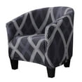 thumbnail image 1 of Club Chair Slipcover, Stretch Armchair Covers 1-Piece Geometric Print Tub Chair Covers Sofa Cover Jacquard Spandex Couch Covers for Bar Counter Living Room, 1 of 10