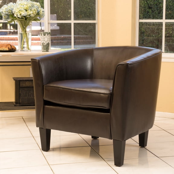 Club Chair | Suitable for Small Rooms and Relaxing Moments | Upholstered in Faux Leather with Birch Legs | Solves Space and Comfort Concerns