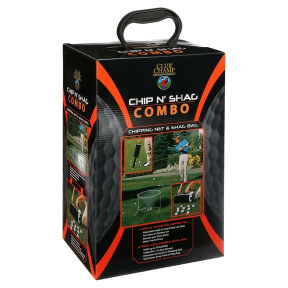 Club Champ Golf Chip n Shag Combo Set with Practice Net and Golf Balls