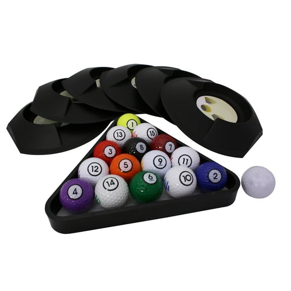 Club Champ Golfer's Putter Pool Game with 16 Billard Style Golf Balls
