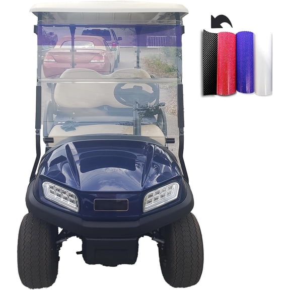 Sun Shield Golf Cart Sun Shade Cover – UV Blocker Visor for Golf Cart, ATV, UTV - Auto – Blue