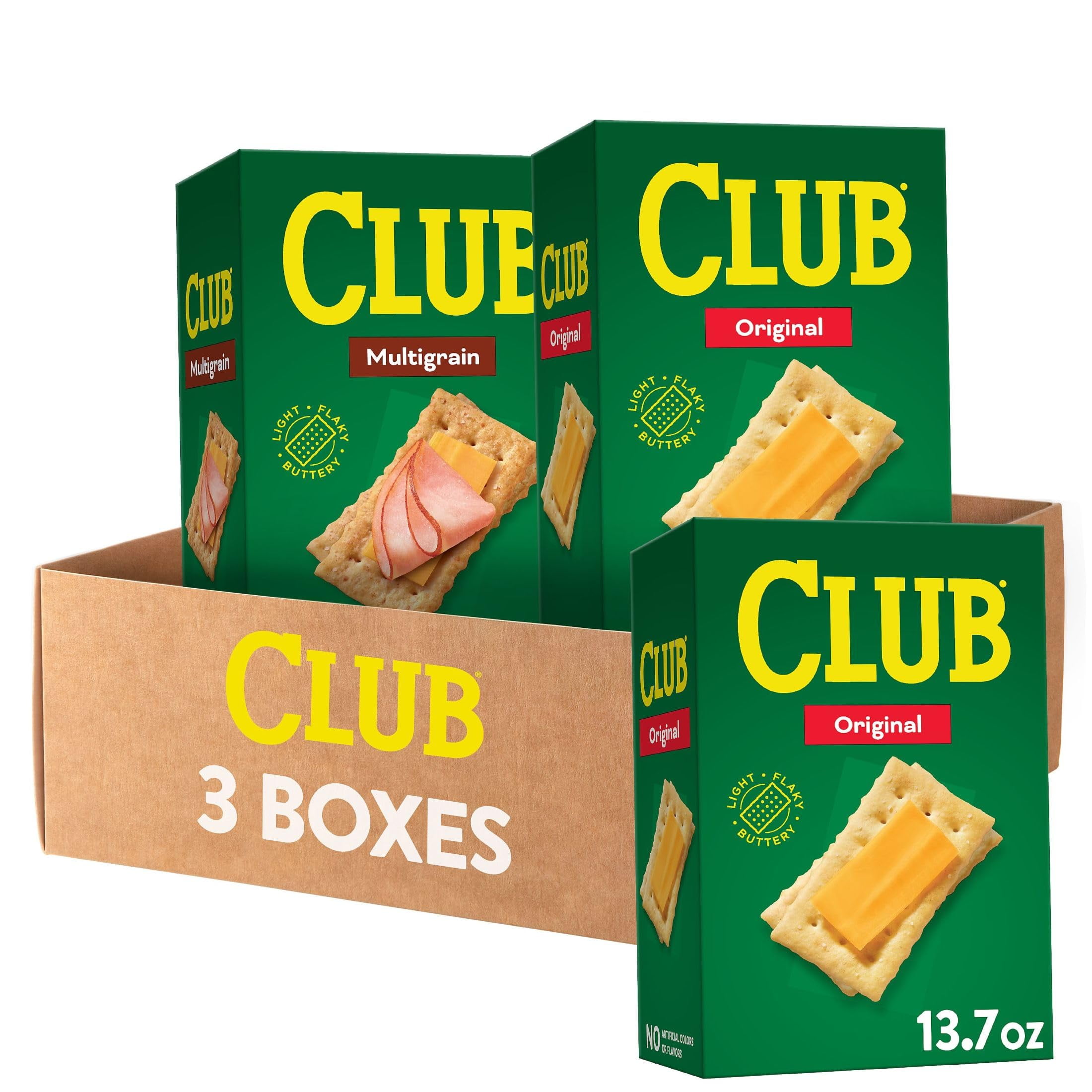 Club Crackers, LunchITSCSnacks, Snack Crackers, Variety Pack (3 Boxes)
