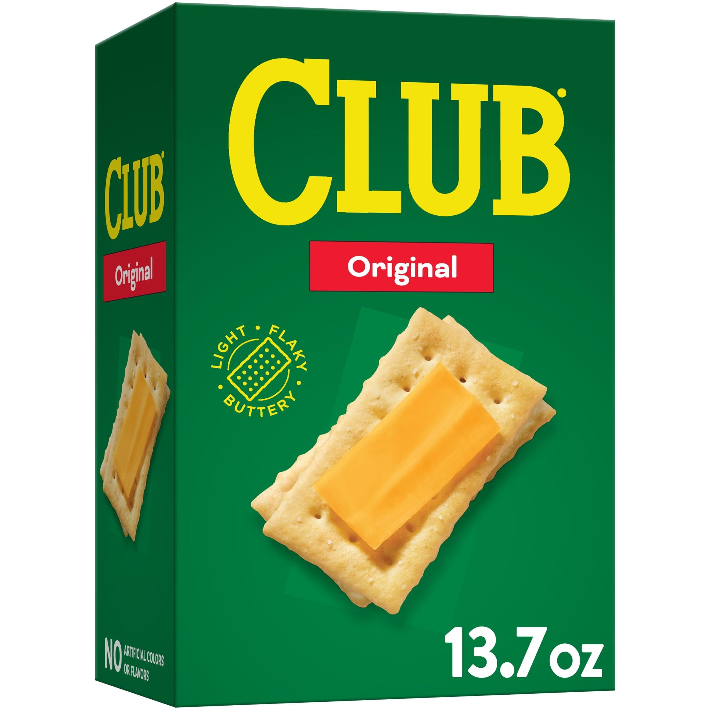 Club Crackers, Snack Crackers, Party Snacks, GMSOriginal, 13.7oz Box (1 Box)