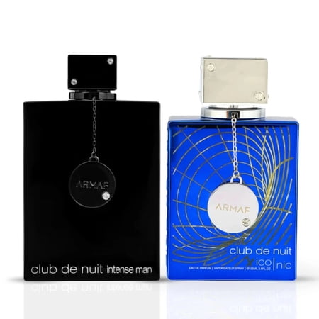 Club De Nuit Intense Man & Club De Nuit Iconic Eau de Parfum Spray 200ML (6.8 OZ) By Armaf (Bundle)