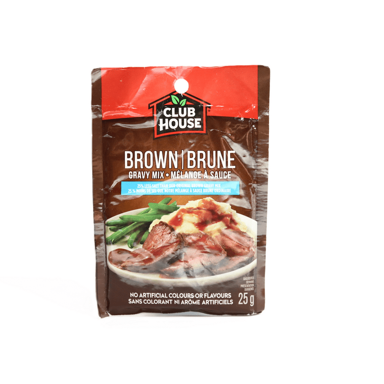 Club House Brown 25% Less Salt Gravy Mix, 25g/1oz Club House Brown 25% Less Salt Gravy Mix, 25g/1oz