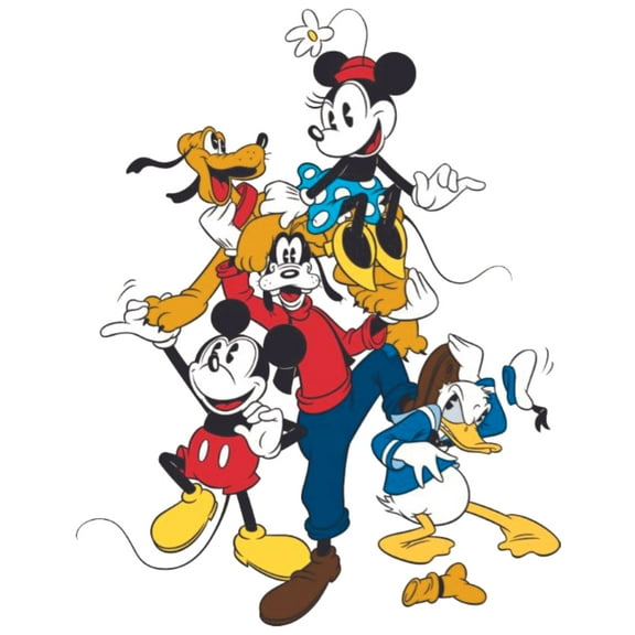 Club House Cartoon Characters Decors Wall Sticker Art Design Decal for Girls Boys Kids Room Bedroom Nursery Kindergarten House Home Decor Stickers Wall Art Vinyl Decoration (30x27 inch)