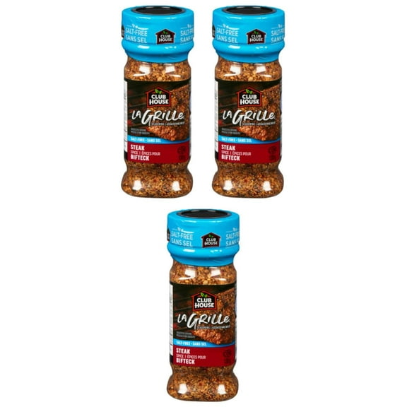 Club House La Grille No Salt Added Steak Spice 130g (3 Pack)