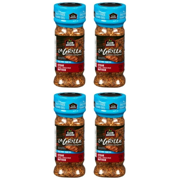 Club House La Grille No Salt Added Steak Spice 130g (4 Pack)