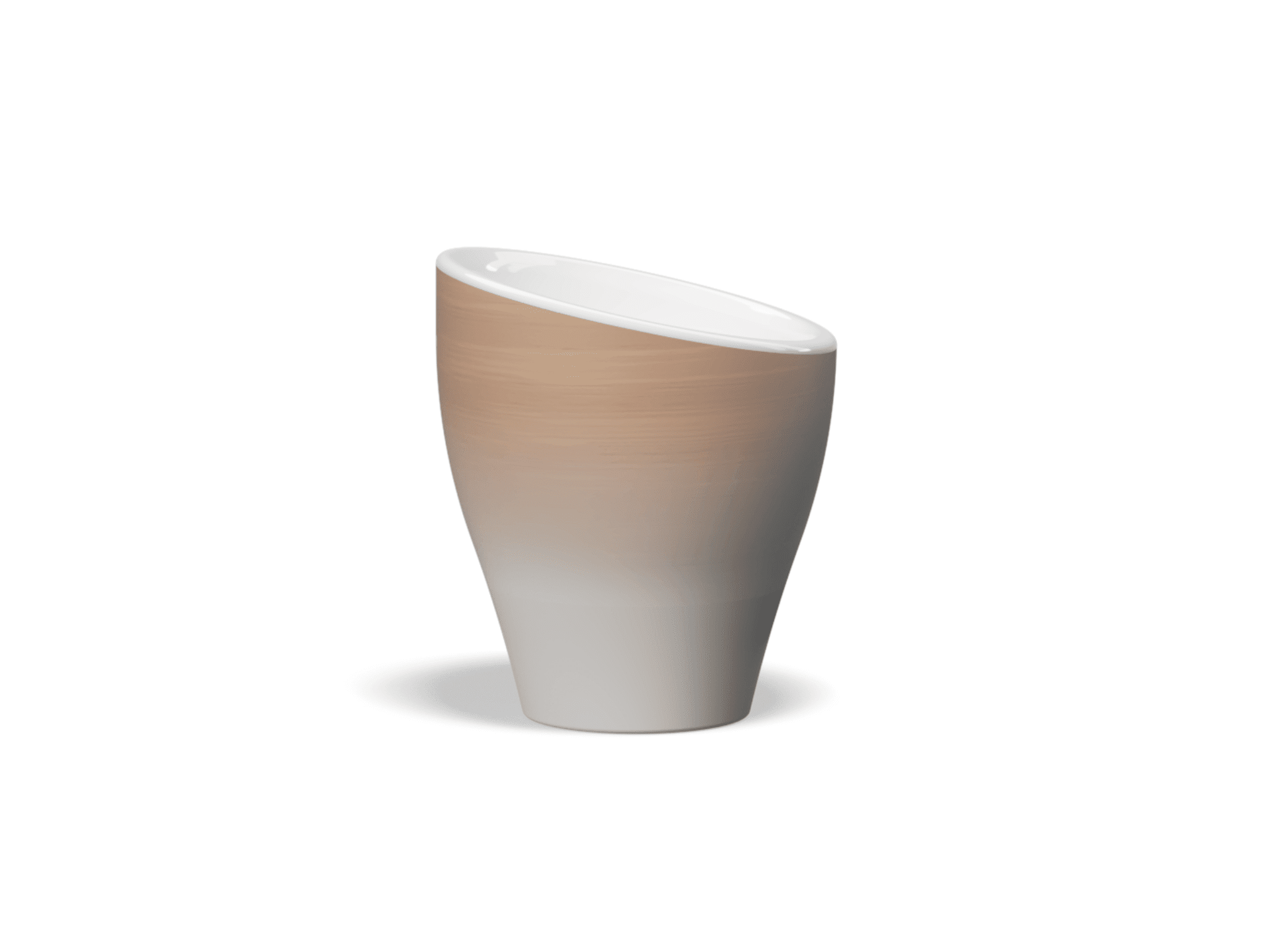 Club House Volcano Espresso Cup 90 ml – Oblique-Rim Aroma Cup, Hand-Painted Porcelain, Glossy Top / Matte Base, Dishwasher & Microwave Safe