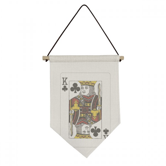 Club K Playing Cards Pattern Canvas Flag Hanging Wall Art Decor Banner
