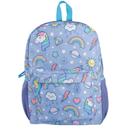 Club Libby Lu Girls Unicorn Backpack Unicorn and Rainbow Print School Bag Lilac 16 inch