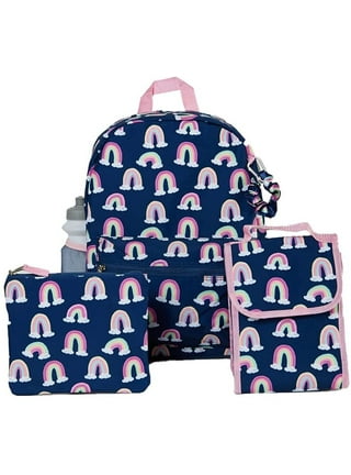 Keeli Kids Unicorn Lunch Box & Backpack School Set Preschool Kindergarten  Toddler Girls Pink Rainbow