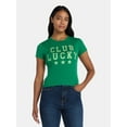 thumbnail image 1 of St. Patrick's Day Club Lucky Women’s Graphic Tee with Short Sleeves, Sizes XXS-XXL, 1 of 5