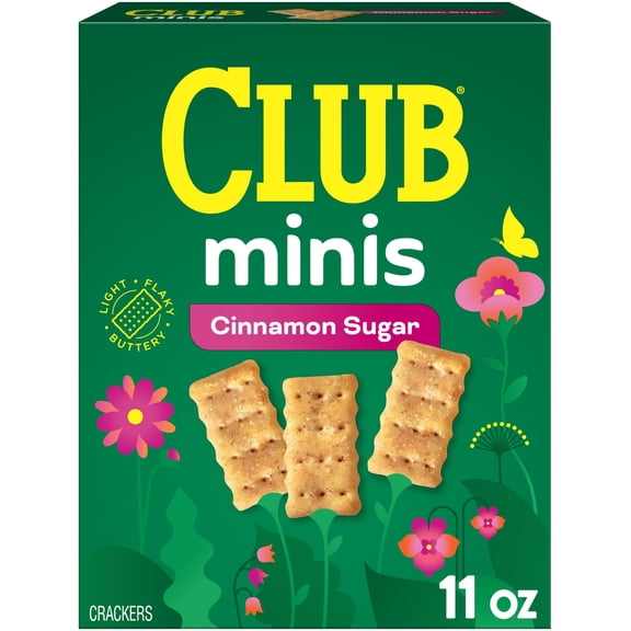 Club Minis Cinnamon Sugar Crackers, Spring Snacks, 11 oz
