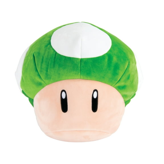 Club Mocchi Mocchi Plush, 12" Nintendo Super Mario Mega 1-Up Mushroom Plush Stuffed Toy