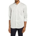 thumbnail image 1 of Club Monaco GREY Men's Band Collar Textured Shirt, US Small, 1 of 4