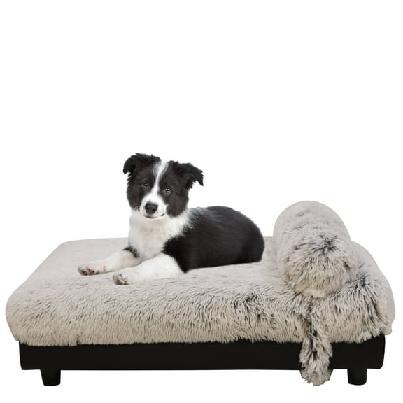 Club Nine Pets Milo Orthopedic Dog Bed, Medium, Ivory.