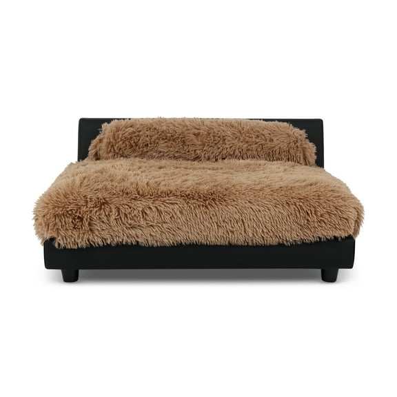 Club Nine Pets Roma Orthopedic Pet Bed for Dogs, Elevated, Medium, Camel.